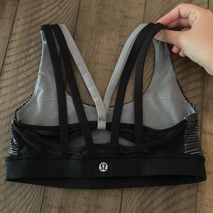 Lululemon Energy Bra Exhale - blurry battleship grey/black